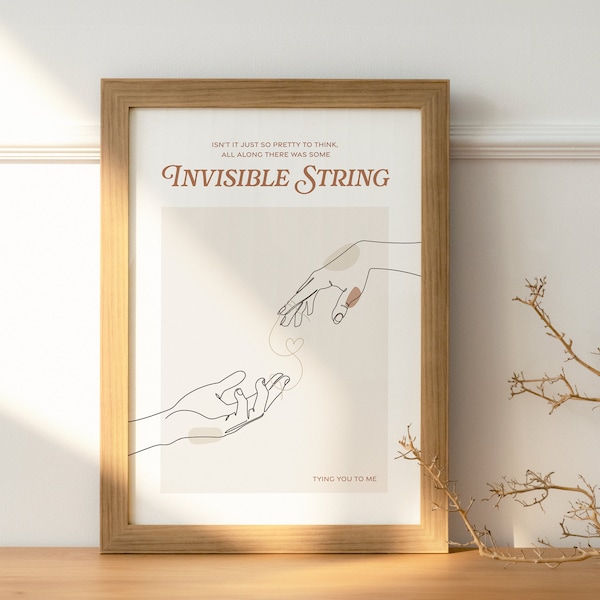 Invisible String | Taylor Swift - Inspired | Digital art print | Print at home | Digital Lyric Print