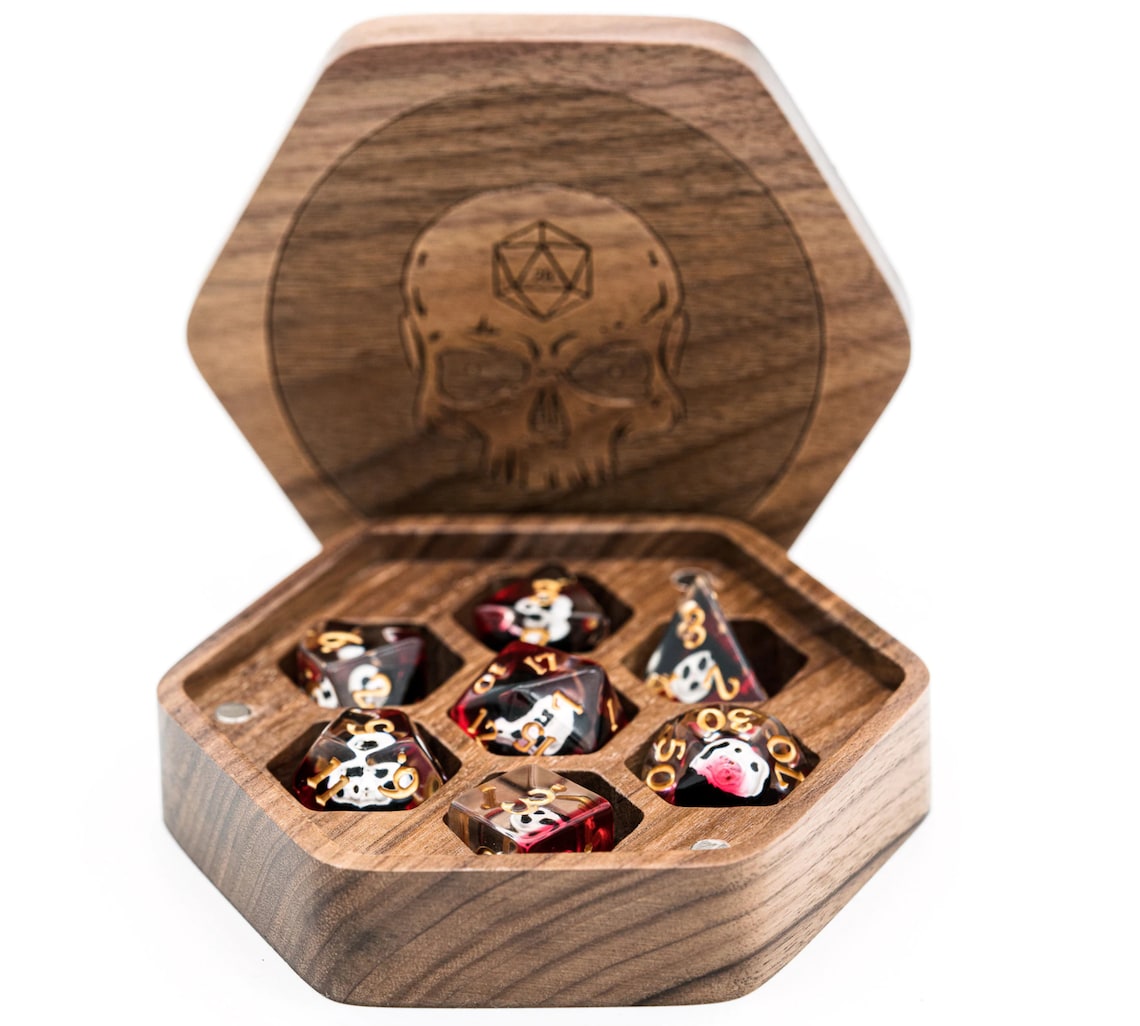 Wooden Dice Box storage Box for 16mm DND Dice Dice Set Case Etsy