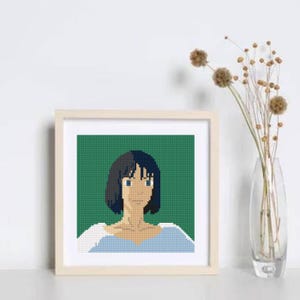 Howls Moving Castle Studio Ghibli Cross Stitch Pattern Embroidery- Printable PDF Digital Pattern Download - Anime Cross Stitch