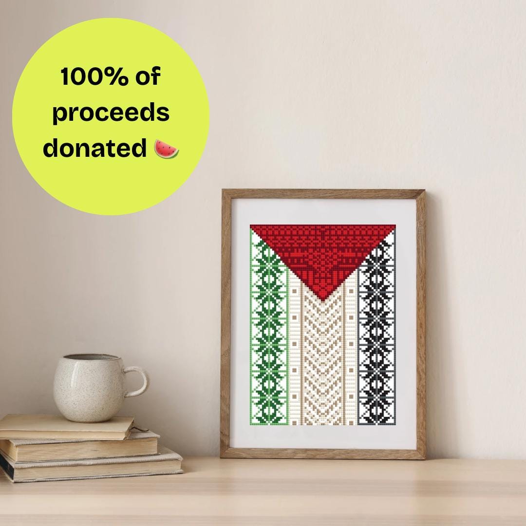 Palestine Tatreez Map Digital Download Pattern PDF, DIY Gift ...