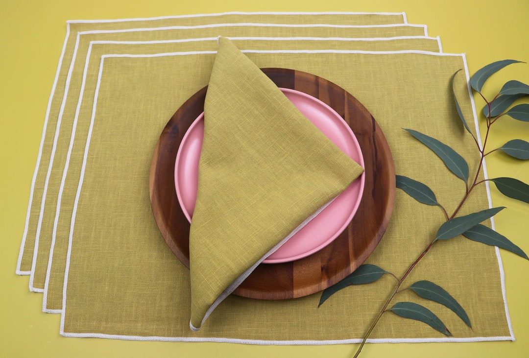 Linen Placemats Individual Placemat Table Linens Fabric Etsy