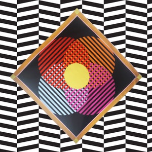 Versatile Black Bandana - Y2K Hairscarf with Geometric Print -  Organic Cotton for Soft Breathable Eco-Friendly Style