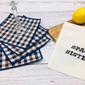 Versatile Organic Cotton Cocktail Napkins/Coasters - Set of 4 - Mix Match Colors - Reusable, Eco-Friendly, Perfect for Gifts & Home