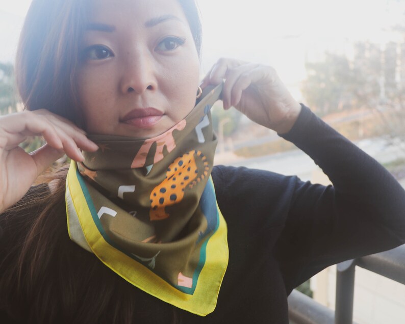 Ska Artist Made Jazz Disco Fashion High Quality Rocksteady Cat Cotton Bandana Organic Unique Design Roots Eco Friendly