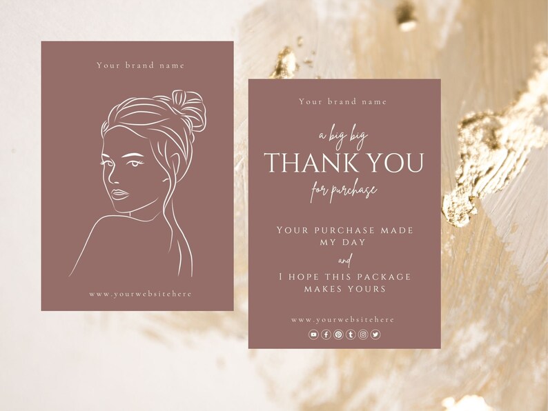 Jewelry Display Card Template Earring Thank You Card Etsy