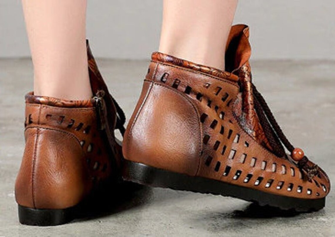 soft leather booties