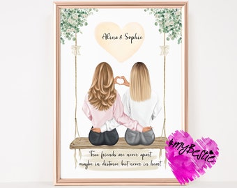 Portachiavi Amicizia Ghost 'Friends Forever' – Acciaio Inossidabile, Regalo Per Migliore Amica