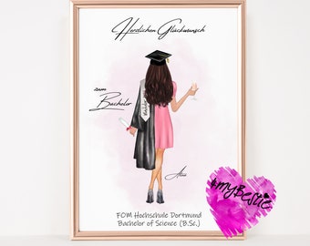 Graduation gift personalized, Bachelor Master graduate gift, graduation gift daughter sister, girlfriend graduation, #GD9