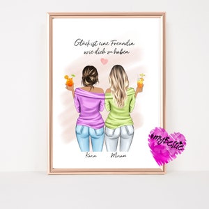 Regalo de cumpleaños para mejor amigo | Foto de regalo para novias personalizada | Regalo de cumpleaños para novia | Tarjeta de póster de novia | #B91