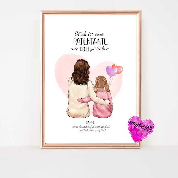 Godmother gift personalized, Christmas gift godmother, birthday gift godmother, Christmas gift godmother godmother, PT1