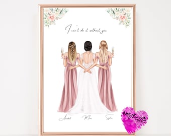 Foto de la dama de honor y la novia, ¿Quieres ser mi dama de honor?, Regalo personalizado para amigas en la boda, Pregunta para dama de honor/dama de honor, #HZ19