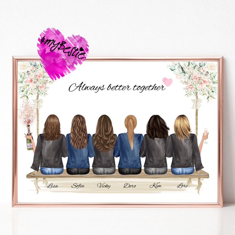 Girlfriends Gift Personalized, Poster Picture 6 Girlfriends