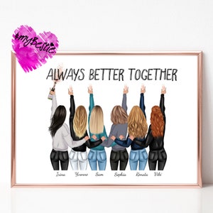 Presente para melhor amigo, presente com foto para 6 amigos, presente de aniversário para amigo, presente de Natal personalizado para amigos, #G88