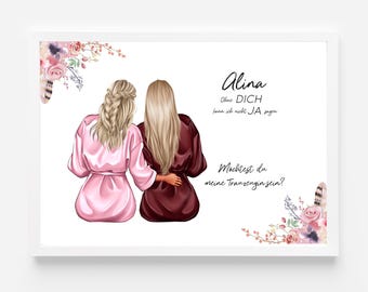 Maid of honor questions | Will you be my maid of honor | Maid of honor bride picture | Bridesmaid questions | Maid of honor gift |