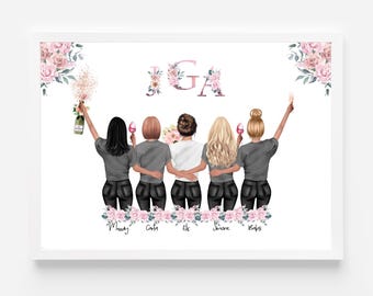 Bachelorette Party Gift Personalized, JGA Poster, Team Bride, Bachelorette Party, Bride Gift Girlfriends, JGA Girlfriend