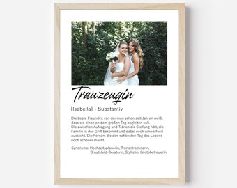 Bridesmaid gift | Thank you maid of honor | Photo gift bridesmaid | Personalized gift maid of honor | Bridesmaid gift