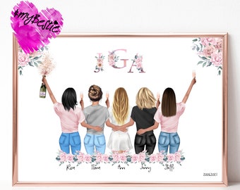 Bachelorette Party Gift Personalized, JGA Poster, Team Bride, Bachelorette Party, Bride Gift Girlfriends, JGA Girlfriend, #JGA1