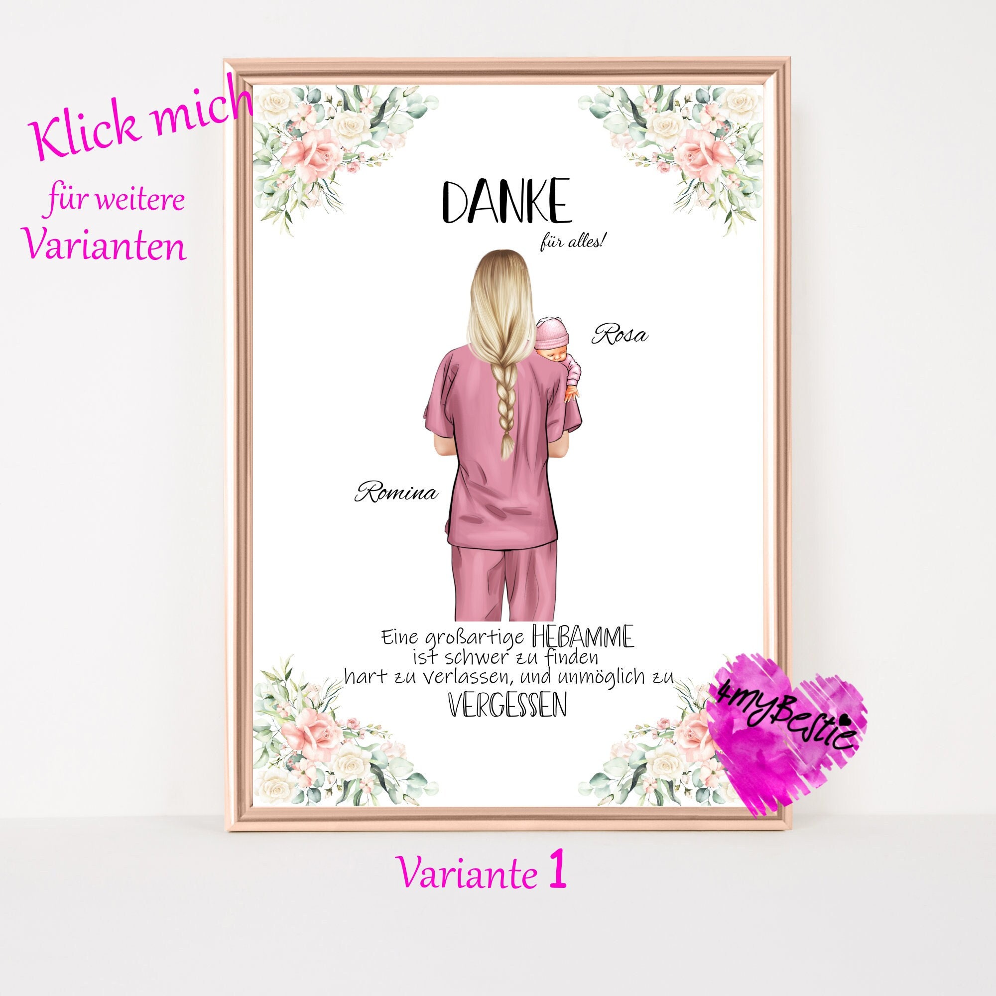 Midwife thank you gift, midwife thank you, midwife gift personalized, best midwife, thank you midwife poster picture, midwife with heart, K5