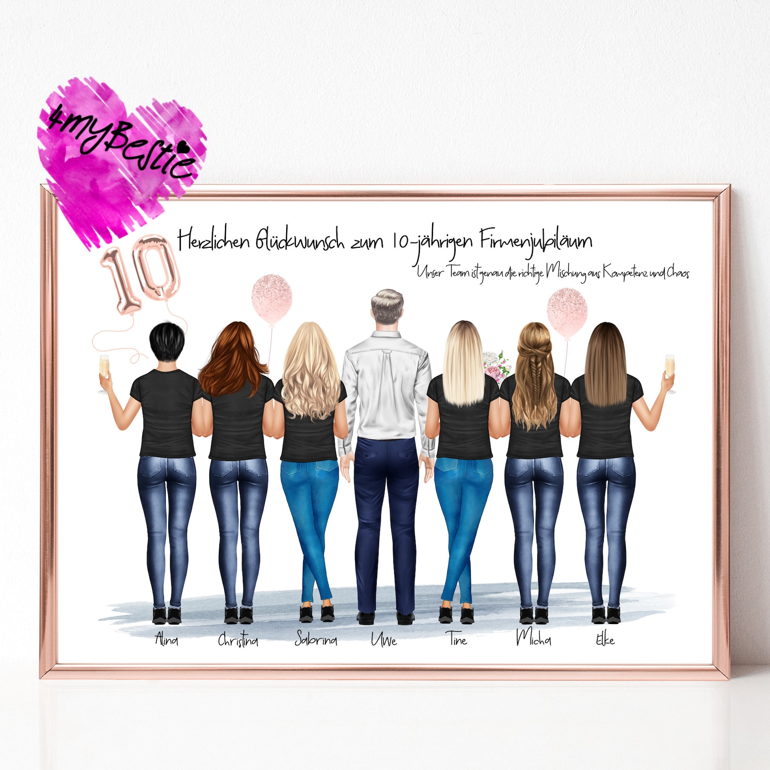 10 jähriges Firmenjubiläum Geburtstag Geschenk Chef Chefin Etsy