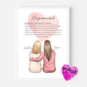 personalized gift for the best friend | Definitions heart person | Christmas gift birthday gift | Girlfriends picture