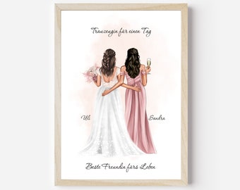 Regalo con pregunta para la dama de honor | Gracias a la dama de honor | Regalo con foto para damas de honor | Regalo personalizado para la dama de honor | Regalo para damas de honor