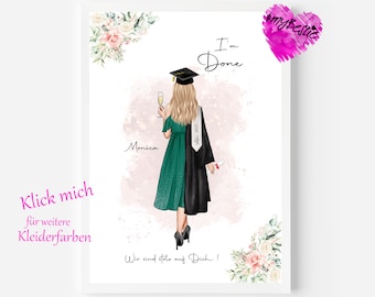 Graduation gift for daughter/sister (high school diploma) | Bachelor's/Master's graduate gift | Personalized graduation gift for girlfriend/girlfriend