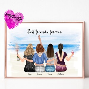 Cadeau voor beste vriend, cadeau voor vriendin verjaardag, foto van vriendin, poster voor beste vriend, gepersonaliseerde foto van vriendin cadeau, #G62