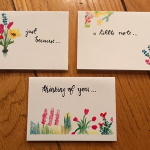 Handgemachte Aquarell Blume Grußkarten