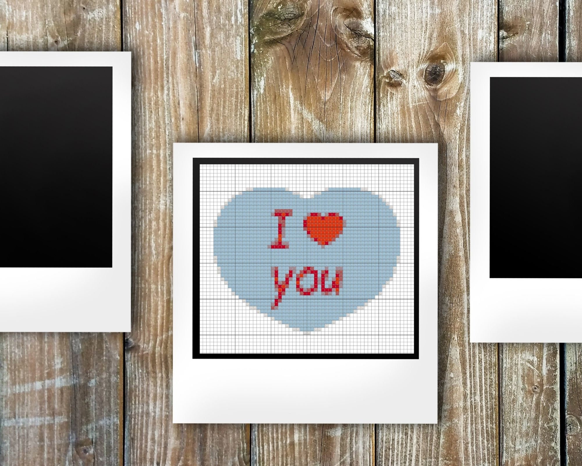 I love you cross stitch pattern Valentines day cross stitch Etsy