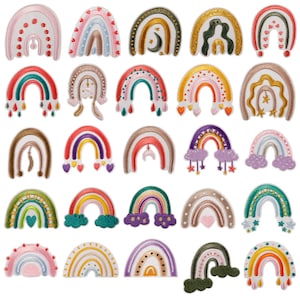 Rainbow Embroidered Iron On Patch,Rainbow Badge For Kids,Cute Colorful Rainbow Iron on Applique Patch for Jacket,Backpack,Hat