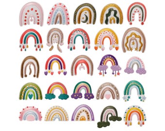 Rainbow Embroidered Iron On Patch,Rainbow Badge For Kids,Cute Colorful Rainbow Iron on Applique Patch for Jacket,Backpack,Hat