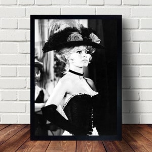 Poster Brigitte Bardot Sur Toile 50x75 Cm - Déco Murale Vintage, Impression Haute Qualité, Sans Cadre