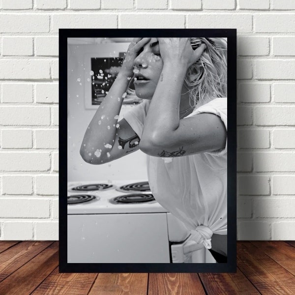 Lady Gaga muziekposter, canvas kunst muur woondecoratie (geen frame)