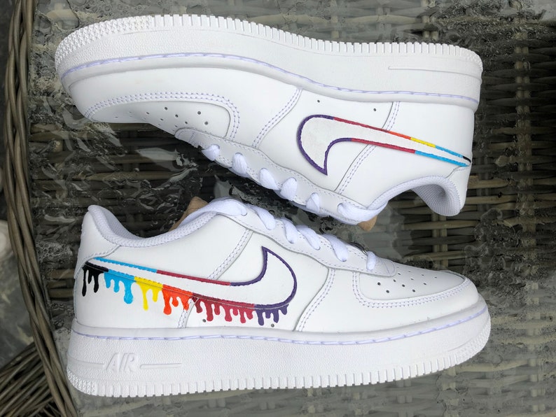 Nike air force 1 rainbow drip | Etsy Nike air force 1 rainbow drip | Etsy