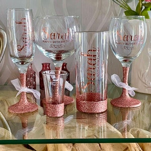 Personalised glitter glass Mother's Day Valentine's Day Birthday Gift Graduation Gift gift for her gift for him Gin Wine Prosecco Tumbler