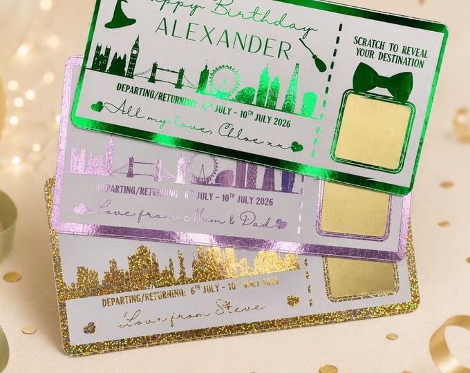 Personalised gift voucher, gift card, custom made gift card, for any event, voucher & envelope, foiled gift card