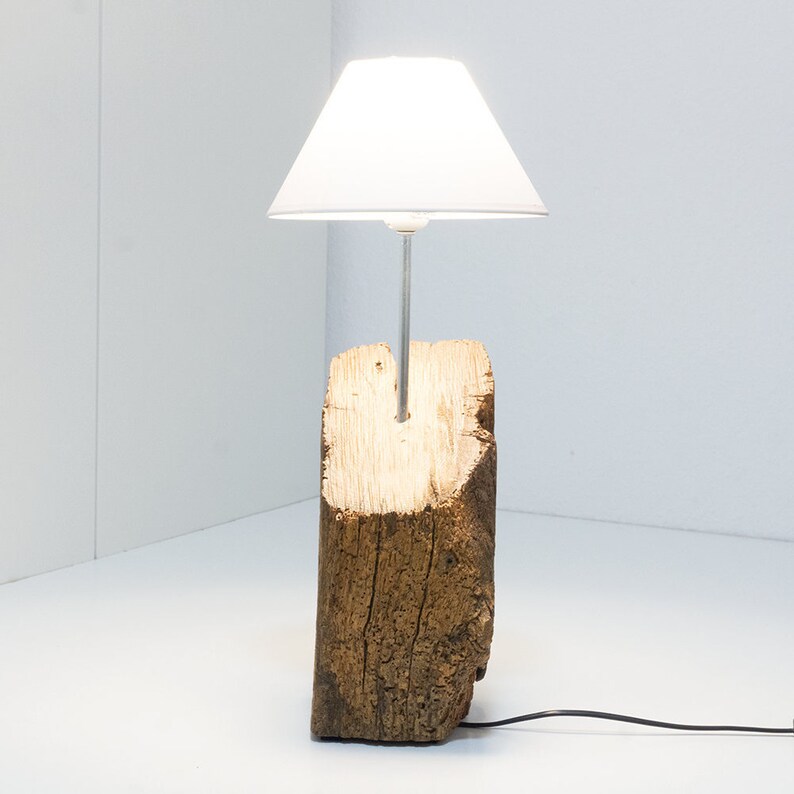 timber table lamp