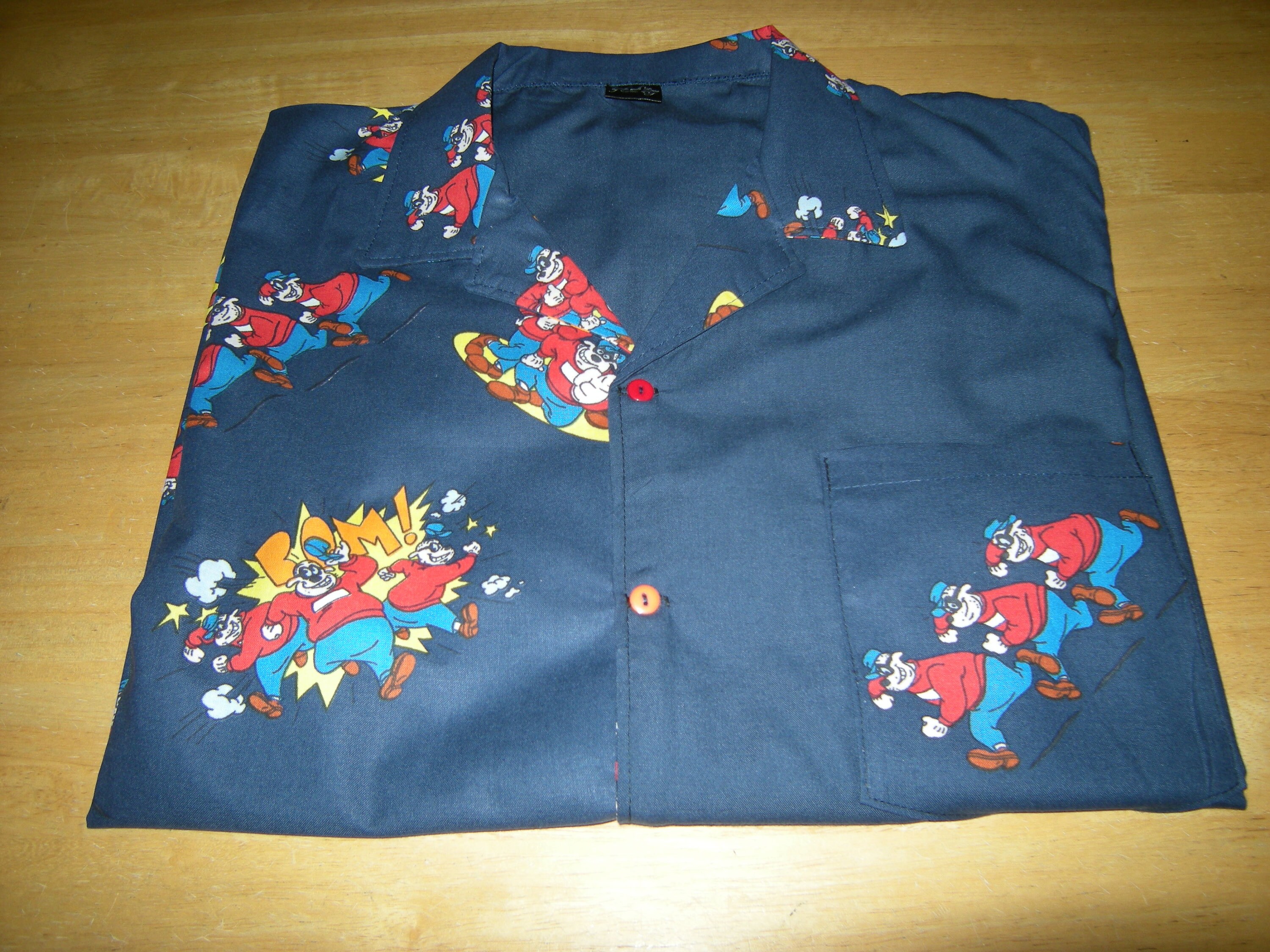 50s style men's bowling shirt with Disney's Beagle Etsy