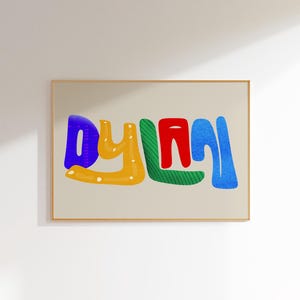 Dylan, arte de pared con nombre personalizado