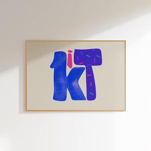 Kit de arte mural con nombre personalizado, tipografía personalizada colorida, decoración para habitación infantil, impresión del alfabeto moderno, obra de arte para guardería.