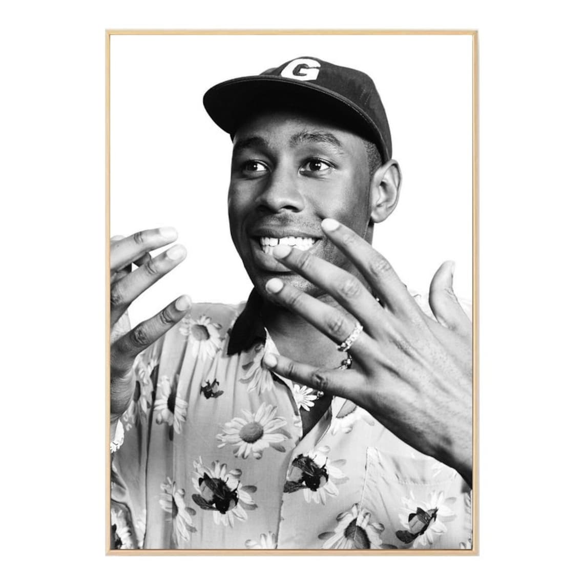 Tyler The Creator Hip Hop Rapper Black and White Poster Etsy