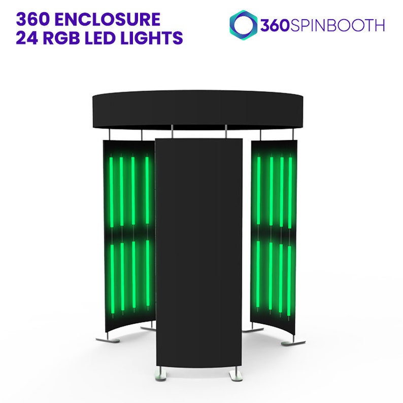 LED RGB 360 Photo Booth Enclosure: Custom Backdrop, Aluminum Frame - Etsy