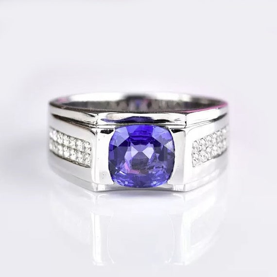 Men's tanzanite hotsell wedding rings
