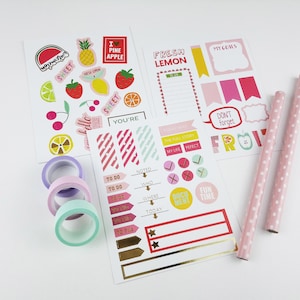 Adesivos para fazer para Bujo, Diário, Scrapbook - Adesivos de lembrete - Folhas de adesivos para planejador - Adesivos com folha de ouro - Adesivos de notas
