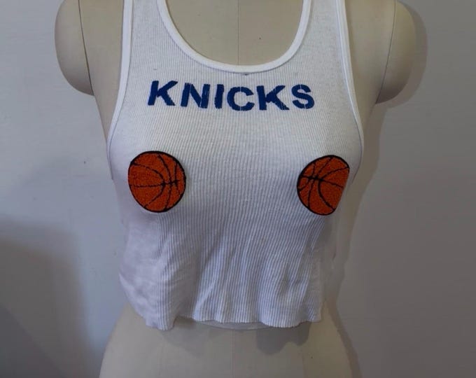 New York Basketball Crop Top | Handmade NYC Streetwear Tank | Y2K Rave & Festival Top | Upcycled One of Kind