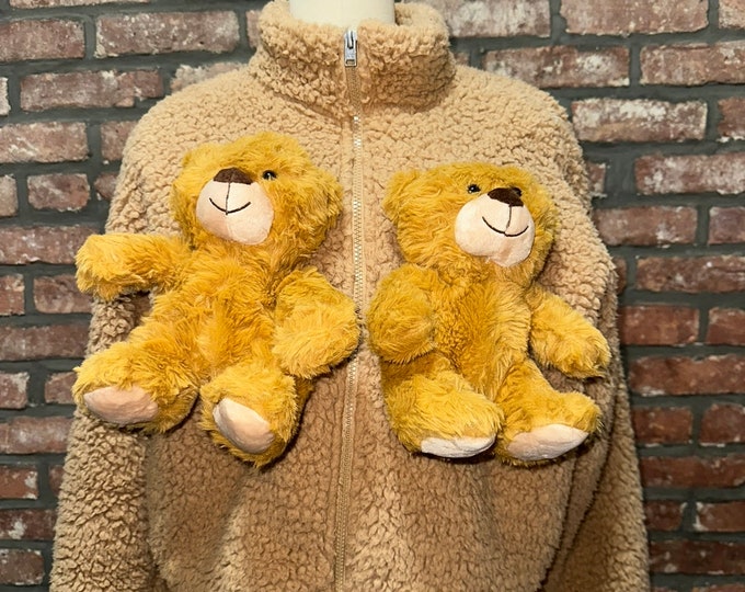 tough teddies - up cycled teddy bear fleece jacket