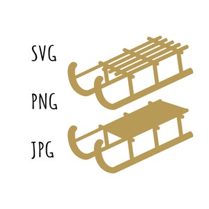 Winter sled SVG, Christmas Sled SVG, digital files