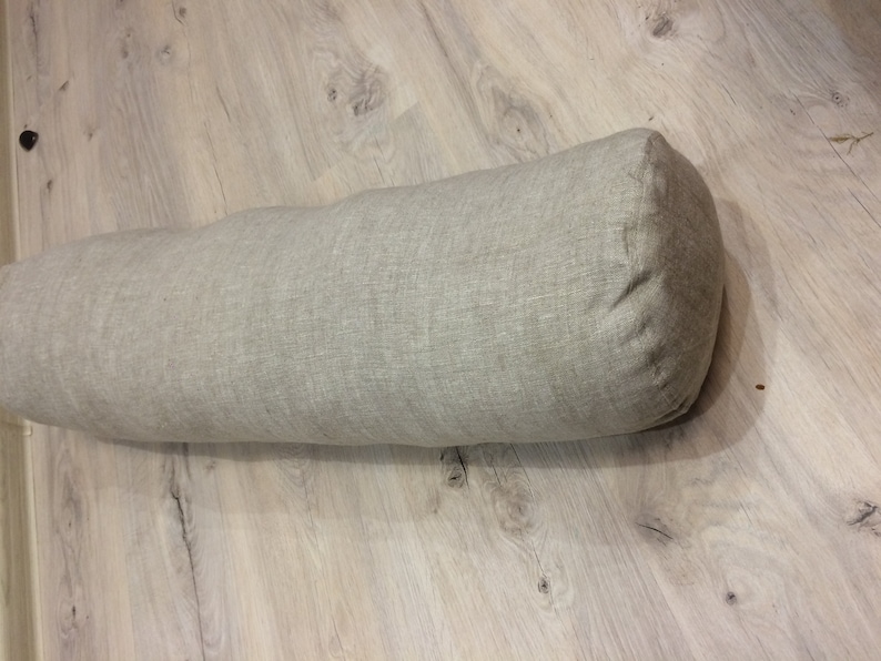 Linen Bolster Case With Hidden Zipper Yoga Bolster Cover Etsy