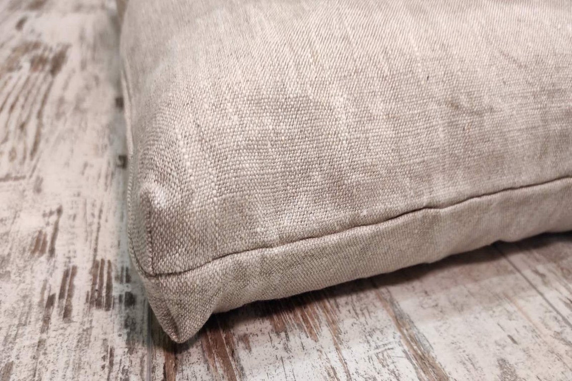 Natural hypoallergenic linen futon mattress cover with zipper Etsy