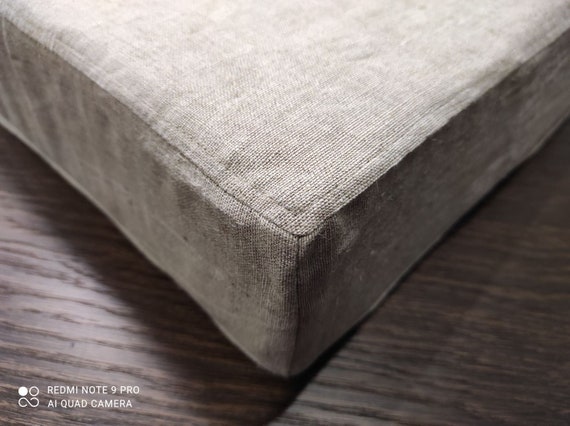 Linen daybed cover/Eco-friendly linen/Very durable/Upholstery mattress cover/Futon cover/Zippered slipcover/Any custom size to order